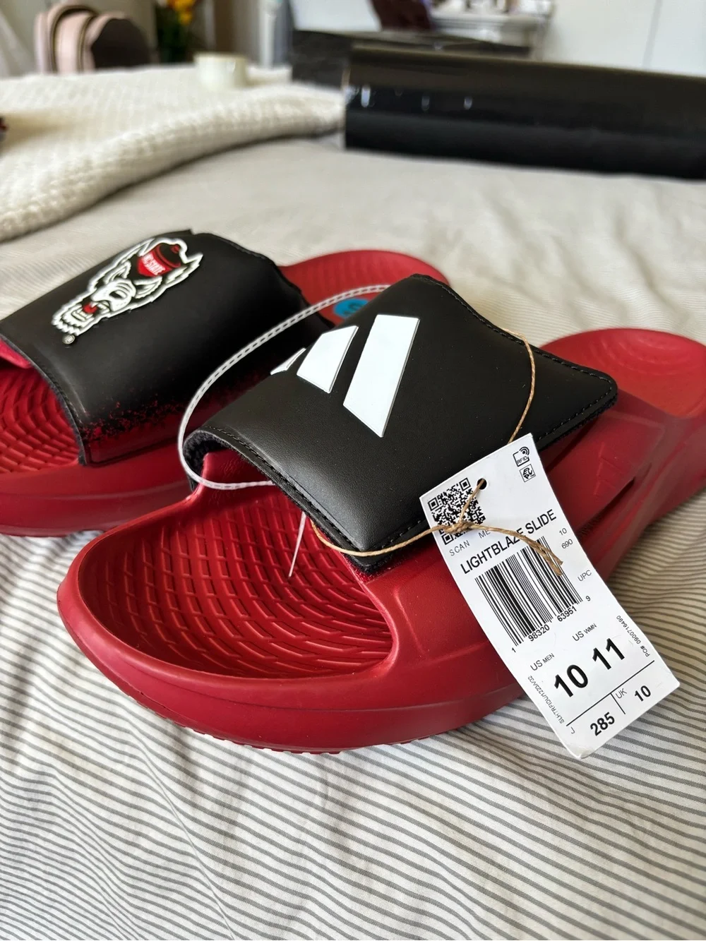 Adidas Size 10 Men’s 11 WMNS Light Blaze Slide NC State Wolfpack New No Box